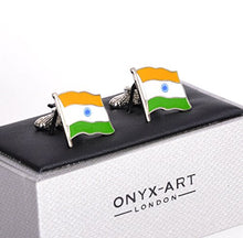 Onyx-Art Cufflinks - India Flag - Indian Flying Flag