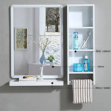 Specchio Contenitore armadietto da Bagno, Mobile Specchio a Parete, Mobile pensile a Specchio - Mobile Bianco in Alluminio specchiato