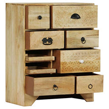 Tidyard Cassettiera da Ufficio/Bango 60x30x75 cm in Legno Massello di Mango