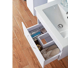 Xinyang Mobile da bagno sospeso da 60 cm con cassetto singolo bianco protezione ambientale MDF bordo con lavello in ceramica