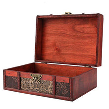 Oumefar Custodia in Legno Scatola in Legno Custodia per Gioielli Custodia per Decorazioni di Nozze(Lotus with Lock)