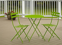 Cosco Pezzi Set Bistro-Style per Tavolo e sedie Pieghevoli, Verde Brillante