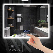 WANGYX Specchio da Bagno con luci LED Specchio per Trucco da Parete Interruttore Tattile Specchio Antiappannamento da Bagno Connessione Bluetooth