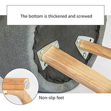 Ljings, comodi cuscini per sedere, sgabello da bar, sgabello da bar per patio, sgabello da cucina moderno con gambe in legno imbottite, altezza 70,1 cm, viola, pelle