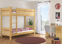 Erst-Holz Solido Letto a Castello per Adulti 90x190 con doghe rigide e divisibile 60.16-09-190T100