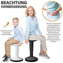 TYLINK Sgabello da Ufficio Ergonomico, Regolabile in Altezza, Sgabello da Lavoro Sit Attivamente, Girevole a 360° per Studio di Casa Ufficio Bar, Buio