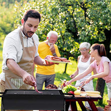 Relaxdays Griglia Portatile, Instant Barbecue da Giardino, BBQ Rettangolare con Manici, HLP: 82 x 89 x 87 cm, Nero