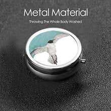 Contenitore rotondo per pillole con 3 scomparti in metallo, per medicina e vitamine, per viaggi all'aperto