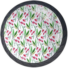 Acquerello Cherry Blossom Pattern Pomelli per Porta Set di 4 Pomelli per Mobili Manopole per Cassetti Cucina Armadio Vetro