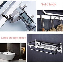 IUYJVR Mensola per Bagno a Parete in Acciaio Inossidabile con portasciugamani e Gancio per Bagno e Cucina. Risparmia Spazio