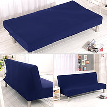 Fodera per Divano Senza braccioli Tinta Unita Stretch Fodera per Fodera per futon 3 posti Fodera per Divano Pieghevole per Elastici 3 posti Pieghevole Divano Letto Senza braccioli 200 x 130 cm