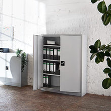 TecTake 800598 Armadio di Ufficio Chiudibile, Piani Regolabili Singolarmente in Altezza, Facile da Montare - Modelli Differenti (140x90x40 cm | No. 402937)