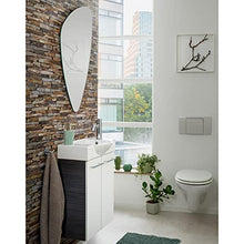 Fackelmann Set di mobili da Bagno per Ospiti con lavabo e Specchio, 55 cm, 3 Pezzi