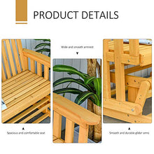 Panchina 2 Posti a Dondolo da Giardino 124x76x95 cm in Legno