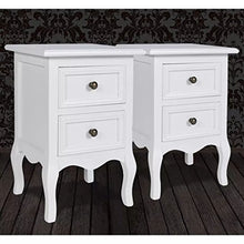 Zora Walter - Comodino con 2 cassetti, in MDF, Colore: Bianco Comodino per Camera da Letto, Misura 34,5 x 30 x 49 cm (Lunghezza x Larghezza x Altezza).