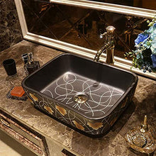 Lavabo Rettangolare da Bagno Retro Creative Jingdezhen Ceramic Hotel Lavabo Antiscivolo Lavandini Bagno