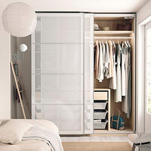 PAX 2 telai armadio 150x58x236 bianco effetto rovere tinto