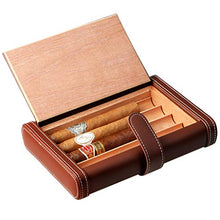 Jia He Scatola di sigari Cigar Box, Cigar Humidor Cigar Box Portatile Portable Legno di Cedro Cigar Set può Contenere 4 (Size : 21.5x15.2x4.2cm)