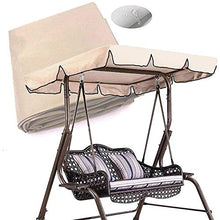 ROSELI Altalena da Giardino con Soffitto Sostituibile, Altalena Impermeabile per Terrazza Esterna, Tessuto Oxford 3 Posti 210D: 190X132X15 Cm