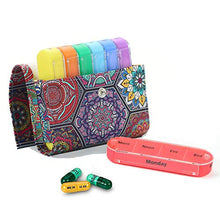 QQDL - Portapillole, portapillole, da viaggio per 7 giorni, con 4 scomparti, organizer portatile per pillole, scomparto per pillole e medicinali, per uso quotidiano e in viaggio