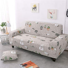 Surwin Copridivano Elasticizzato 1 2 3 4 Posti, Moda Stampa Elastico Universale Copridivani con Braccioli Fodera per Divano Antiscivolo Sofa Protettore (Cactus,2 posti - 145-185cm)