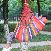 VSander Macrame Lounging Hanging Corda Hammock Chair Porch Seat Swing for Camera da Letto Interno O Esterno Giardino Patio Yard con Cuscino E in Legno Bar
