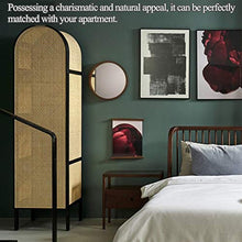 HXXXIN Armadio per Camera da Letto Hotel Armadio Creativo in Rattan Armadio Creativo con Porta Singola Credenza Decorativa Semplice E Pratico,Nero