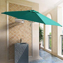 RUINAIER Ombrellone per Cortile Tavolo terrazza e Piscina Ombrelloni a Parete in Alluminio Patio Umbrella - Esterna Giardino Balcone Tilting Parasole Ombrello, 7ft / 220 Centimetri (Color : Green)