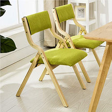 Chair QL Sedia Pieghevole in Legno Massello, Sedia Pranzo con Schienale Imbottito, Sedia con Rivestimento Sfoderabile per La Pulizia