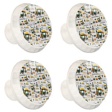 Maniglie per cassetti Manopole per cassetti Manopole rotonde Confezione da 4 per armadietto, cassetti, cassettiere, cassettiere ecc. Designtransportation CartoonvectIllustration