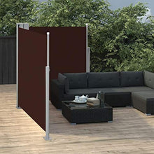 Tenda da sole laterale allungabile, marrone, 140 x 600 cm