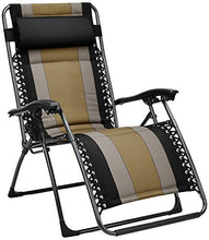 Amazon Basics - Sedia a sdraio Zero Gravity, imbottita, nero