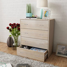 Kshzmoto Comodo comò Interno, Cassettiera in Particelle di Rovere 60 x 30,5 x 71 cm (Lunghezza x Larghezza x Altezza) -con 4 cassetti