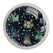 Maniglie per cassetti Manopole per cassetti Manopole rotonde Confezione da 4 per armadietto, cassetti, cassettiere, cassettiere ecc - Succulente E