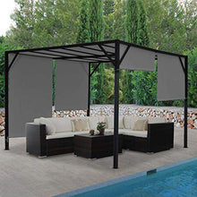 Mendler Gazebo pergola baldacchino apribile Baia Acciaio Poliestere Grigio 4x3m
