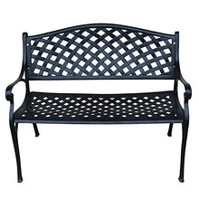 Panca da giardino sedia da giardino, panca da giardino in metallo con schienale, 2 posti, chaise longue in alluminio pressofuso utilizzabile su balcone/corridoio/terrazza