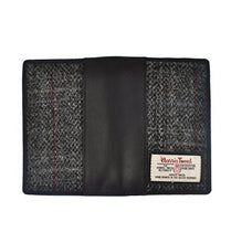 Grey Harris Tweed Passport Wallet