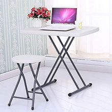SHANCL Sgabello Pieghevole in plastica Sgabello Sedia Sedia per la casa Sgabello Alto per Adulti Panchina Semplice Portatile Semplice Moda Creativa (Color : Black)