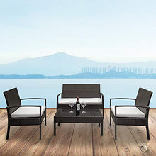 Hengyangshizheng del sofà Set Divano del Soggiorno PE Rattan Divano Set Couch Steel Frame Balcone Esterno Giardino Cuscino Divani Beach Mobili, Soft