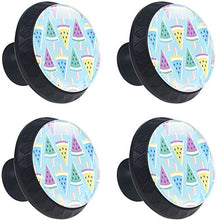 Gelato ghiacciolo estivo pastello Pomelli per Porta Set di 4 Pomelli per Mobili Manopole per Cassetti Cucina Armadio Vetro