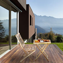 PrimeMatik - Vassoio Pieghevole per Esterni con Gambe 60 x 70 x 40 cm in Legno di Teak Certificato