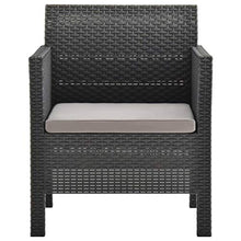 FAMIROSA Set Divano da Giardino 2 pz con Cuscino in PP Antracite
