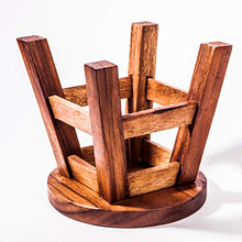 Fairentry, Robusto sgabello per bambini, in legno massello, con motivo a mucca, altezza della seduta: 25 cm