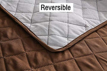 PETEMOO Copridivano 3 Posti Impermeabile Divano Protector Mobili Coperture su Due Lati per Cani/Gatti Letto con Divano Slipcovers 130'' X 77'', Marrone Scuro