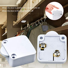 2 Pezzi Interruttore Armadietto Interruttore di contatto porta Interruttori 2A 250V Interruttore Armadio Bianco Interruttore Porta per Armadietti