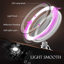 Vimdiff Digimate 2019 - Specchio cosmetico illuminato a LED, ingrandimento 10x, orientabile a 360°, con ventosa, ideale per la casa e durante i viaggi