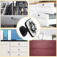 Yin Yang 2 Pomelli per Porta Set di 4 Pomelli per Mobili Manopole per Cassetti Cucina Armadio Vetro