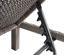 Mendler Lettino da Esterno polyrattan HWC-A51 Regolabile Basic Grigio Cuscino Grigio Scuro