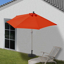 Ombrellone da balcone salvaspazio Parla Plus 135x260x252cm ~ arancio con base