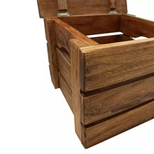 XINGLIEU Baule portaoggetti Marrone, Baule portaoggetti in Legno, Tavolo supplementare, 48 x 40 x 35 cm